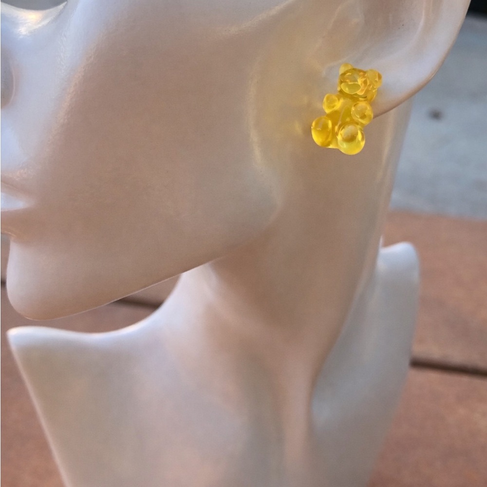 Yellow Gummy Bear Earrings
